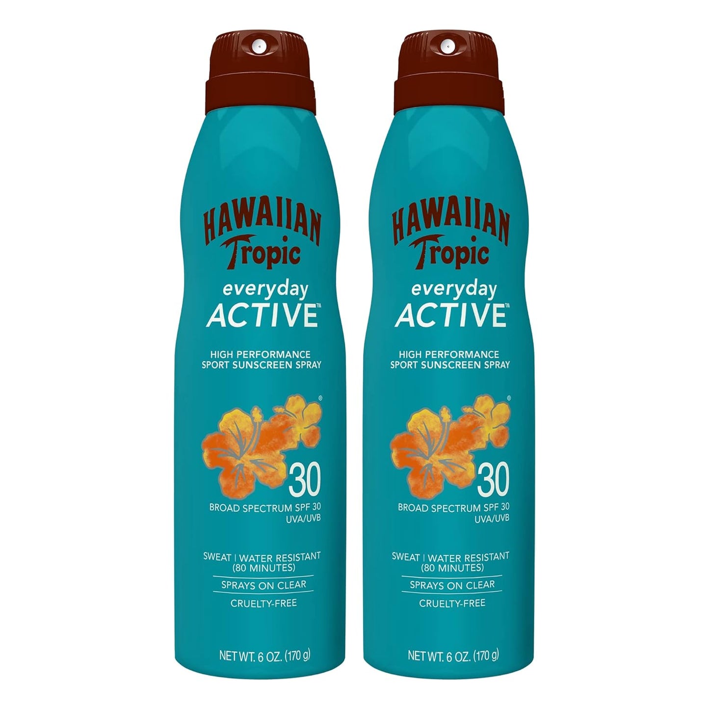 Everyday Active Clear Spray Sunscreen SPF 30, 6Oz Twin Pack | Sunscreen SPF 30, Sunblock, Oxybenzone Free Sunscreen, Spray on Sunscreen Pack, 6Oz Each