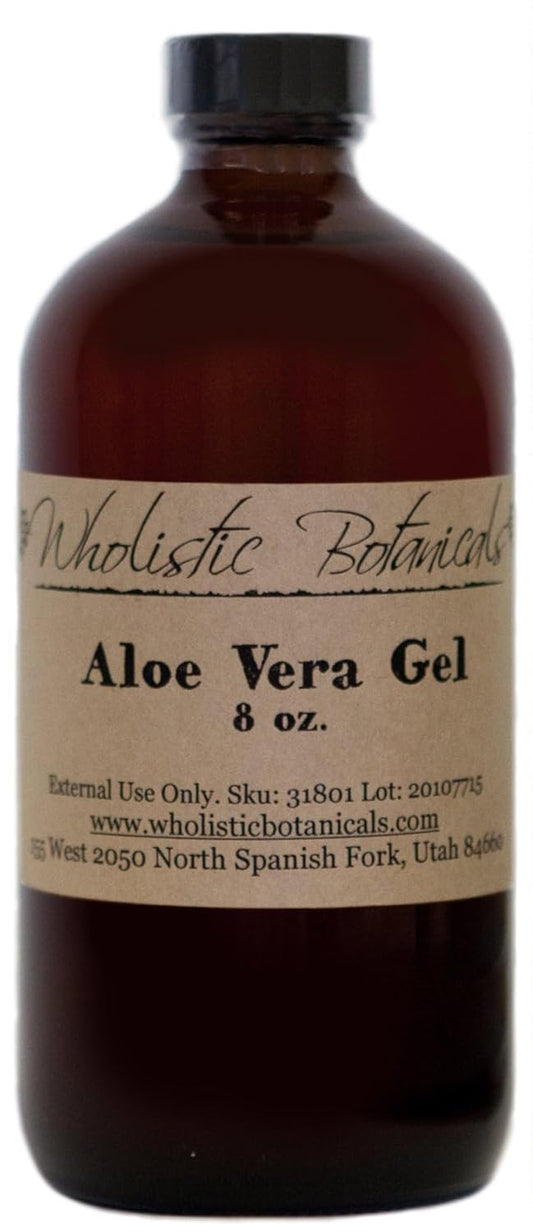 Wholistic Botanicals Aloe Vera Gel — after Sun Lotion, Skin Support — Organic Body Lotion, Organic Face Moisturizer — 8 Oz