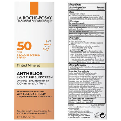 La Roche-Posay Anthelios Tinted Sunscreen SPF 40+ | Broad Spectrum SPF + Antioxidants | Titanium Dioxide & Zinc Oxide Sunscreen | 4 Flexible Shades with No White Cast | Oil Free & Oxybenzone Free