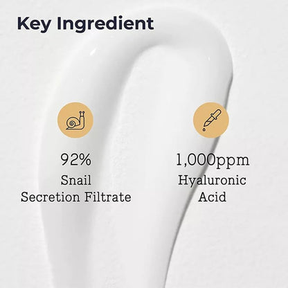 Korean Snail Mucin 93% Moisturizing Cream, Collagen Lifting & Firming Cream, Daily Facial Repair Gel for Dry/Sensitive Skin, Anti-Wrinkle Face Firming, Hydrating Serum Shrink Pores Acne, 3.52 Oz; WNMS