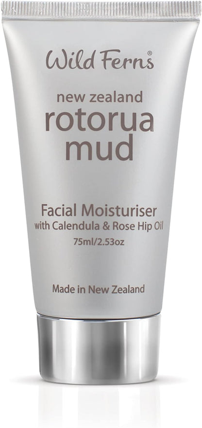 Rotorua Mud Facial Moisturiser with Calendula & Rosehip Oil, 75 Milliliters