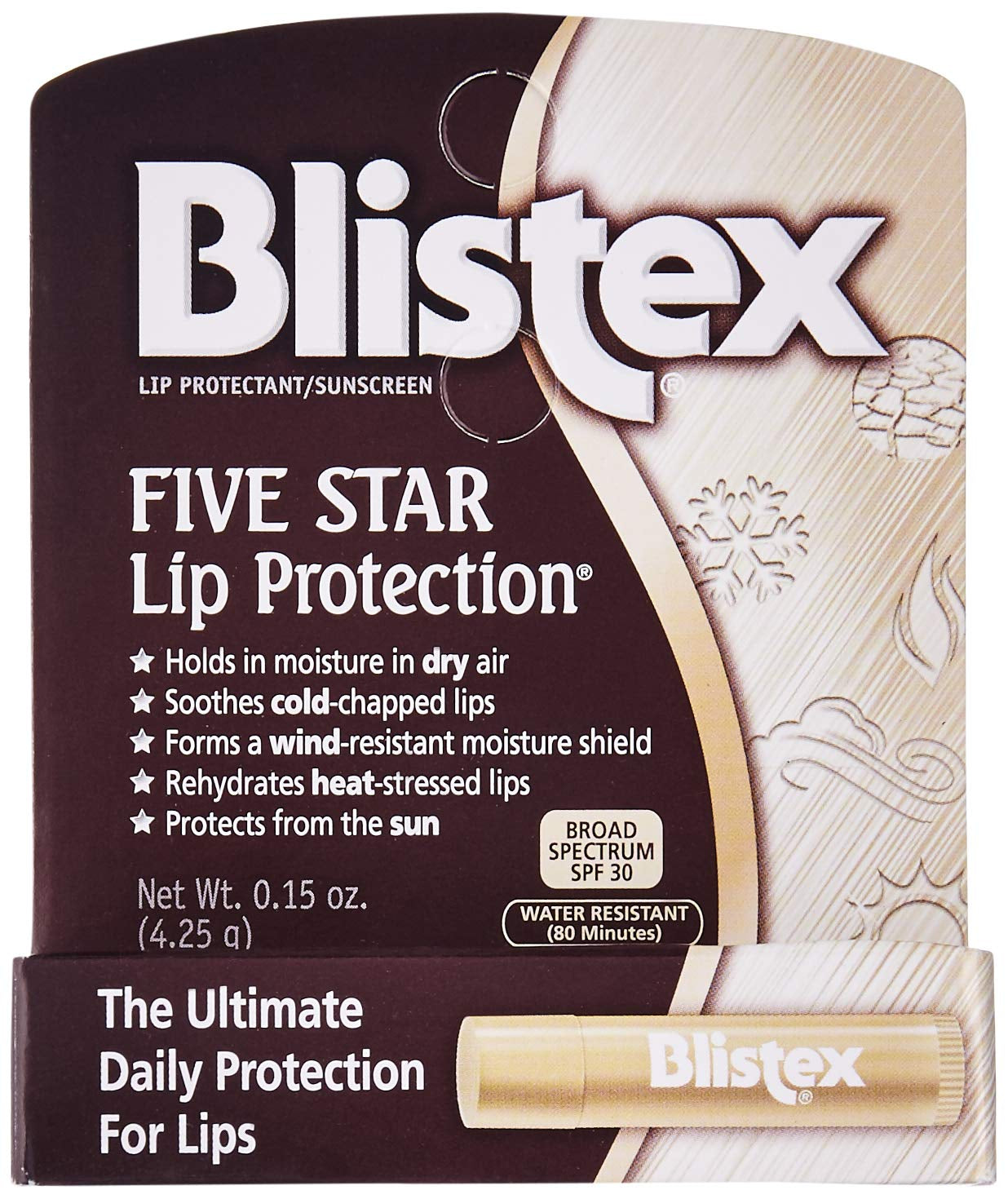 Five Star Lip Protection, SPF 30-0.15 Oz (Pack of 6)