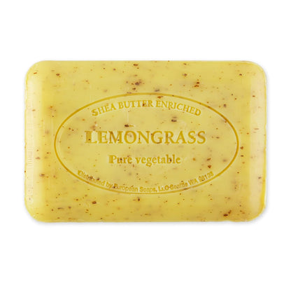 Artisanal Soap Bar, Enriched with Organic Shea Butter, Natural French Skincare, Quad Milled for Rich Smooth Lather, Lemongrass, 8.8 Ounce