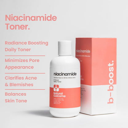 Niacinamide Toner for Face | Radiance Boosting Toner - with Salicylic Acid & Aloe Vera | Advance Toning Solution Rejuvenates Skin & Minimizes Pore Appearance | Fragrance Free | 8 Oz