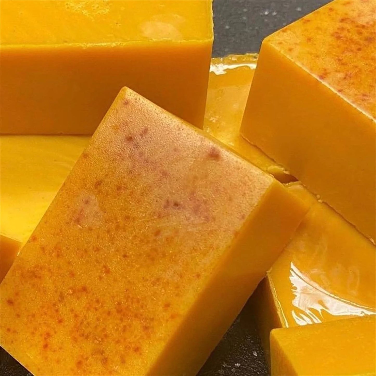 Lemon Turmeric Soap Tablets, Lemon Turmeric Kojic Acid Soap for Dark Spots, Facial and Body Shower Soap, Deep Cleansing Turmeric Soap for Dark Spots & Acne